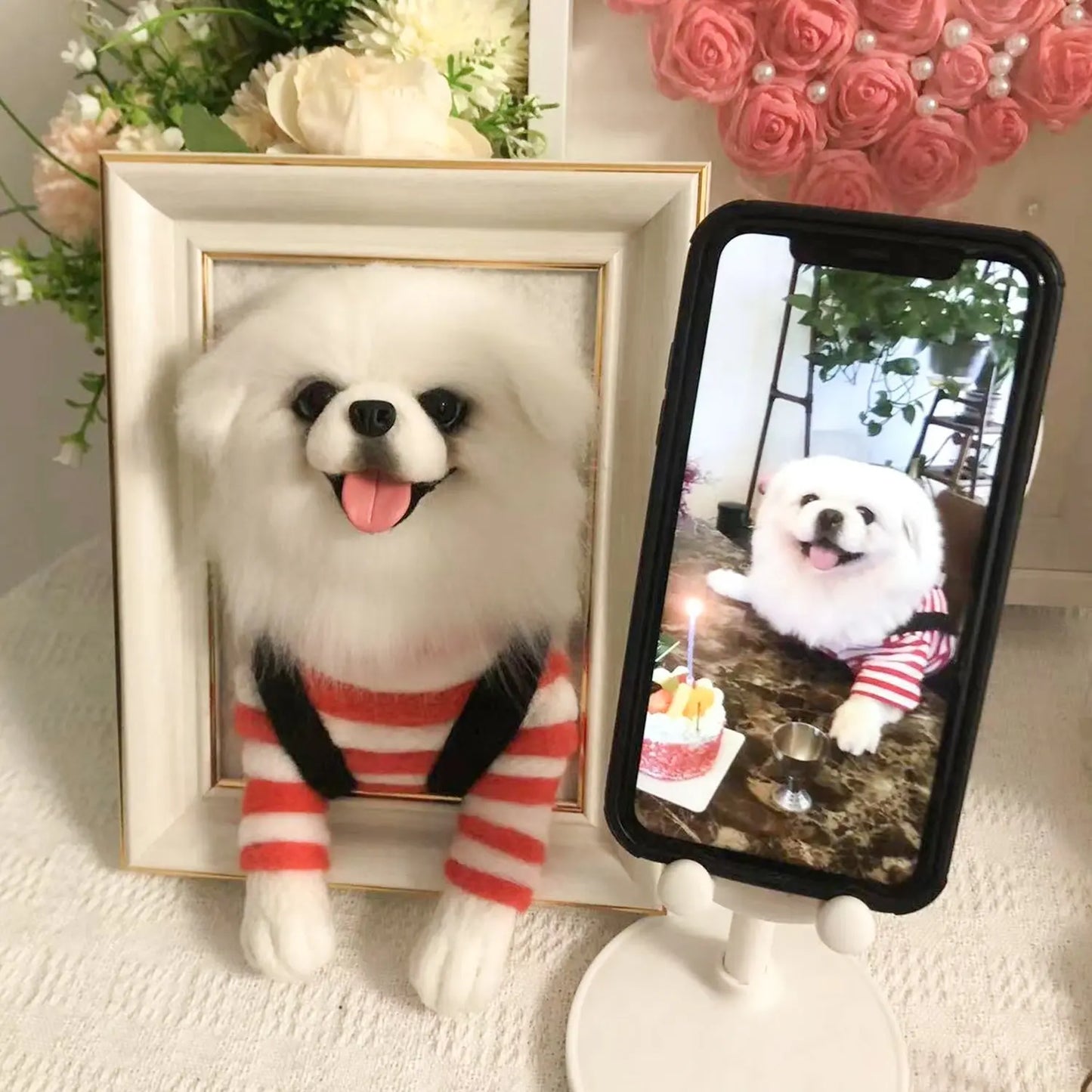 Original Pet Portrait Frame Plush Clone Printsforpet