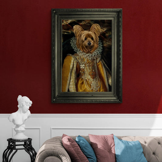 Lady - Personal Custom Vintage Pet Portrait - Printsforpet