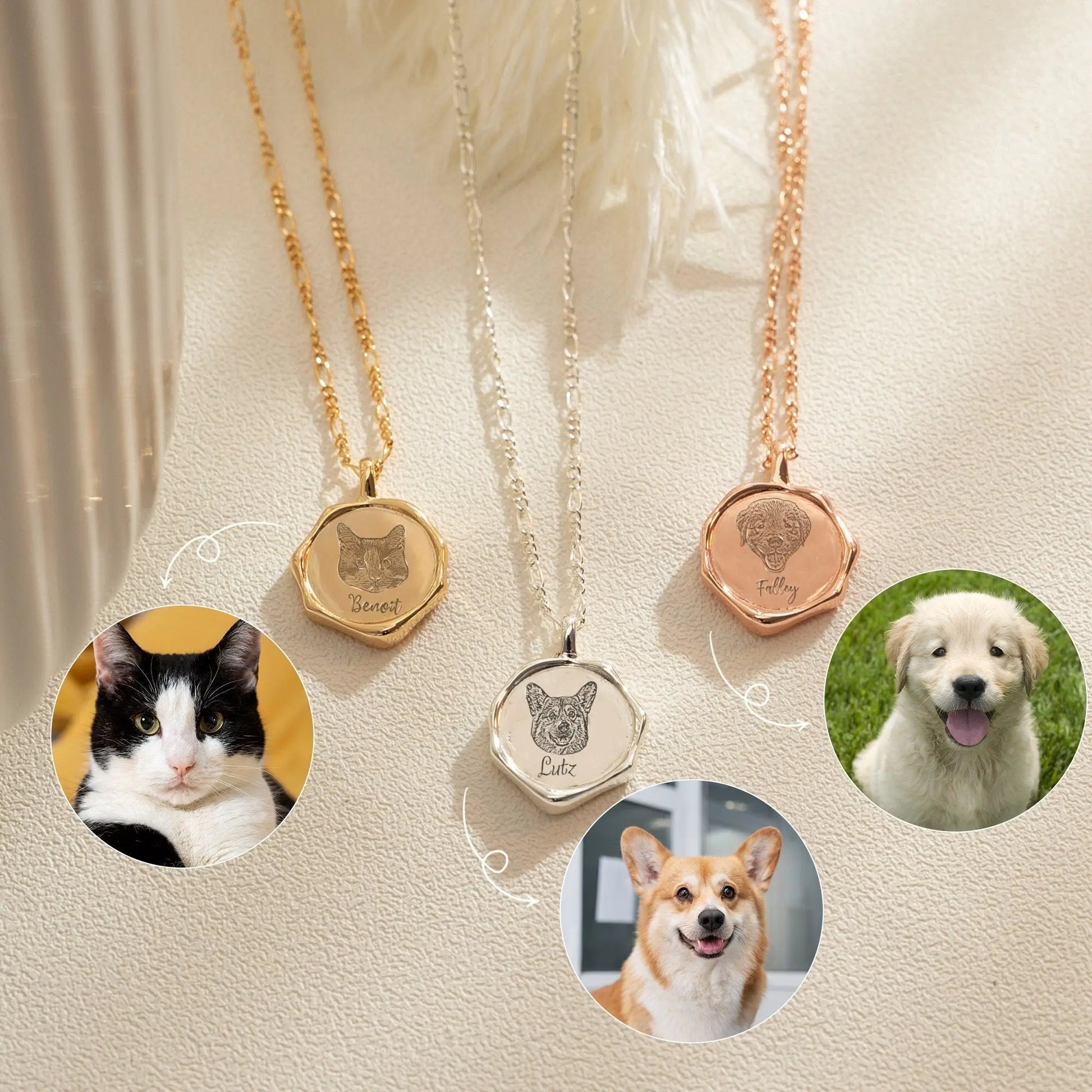 Personalized Pet Portrait Necklace Printsforpet