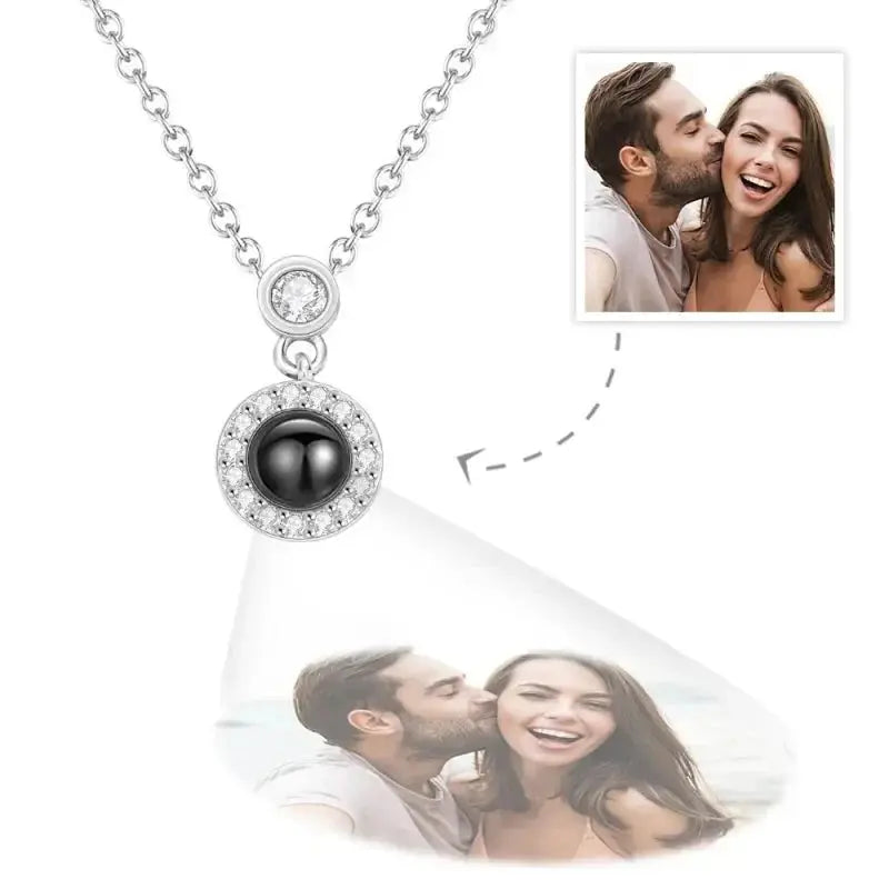 Custom Photo Projection Necklace With Picture Inside Love Projection Printsforpet