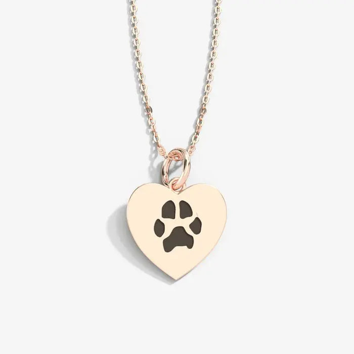 Double-Sided Custom Paw Heart Necklace Printsforpet