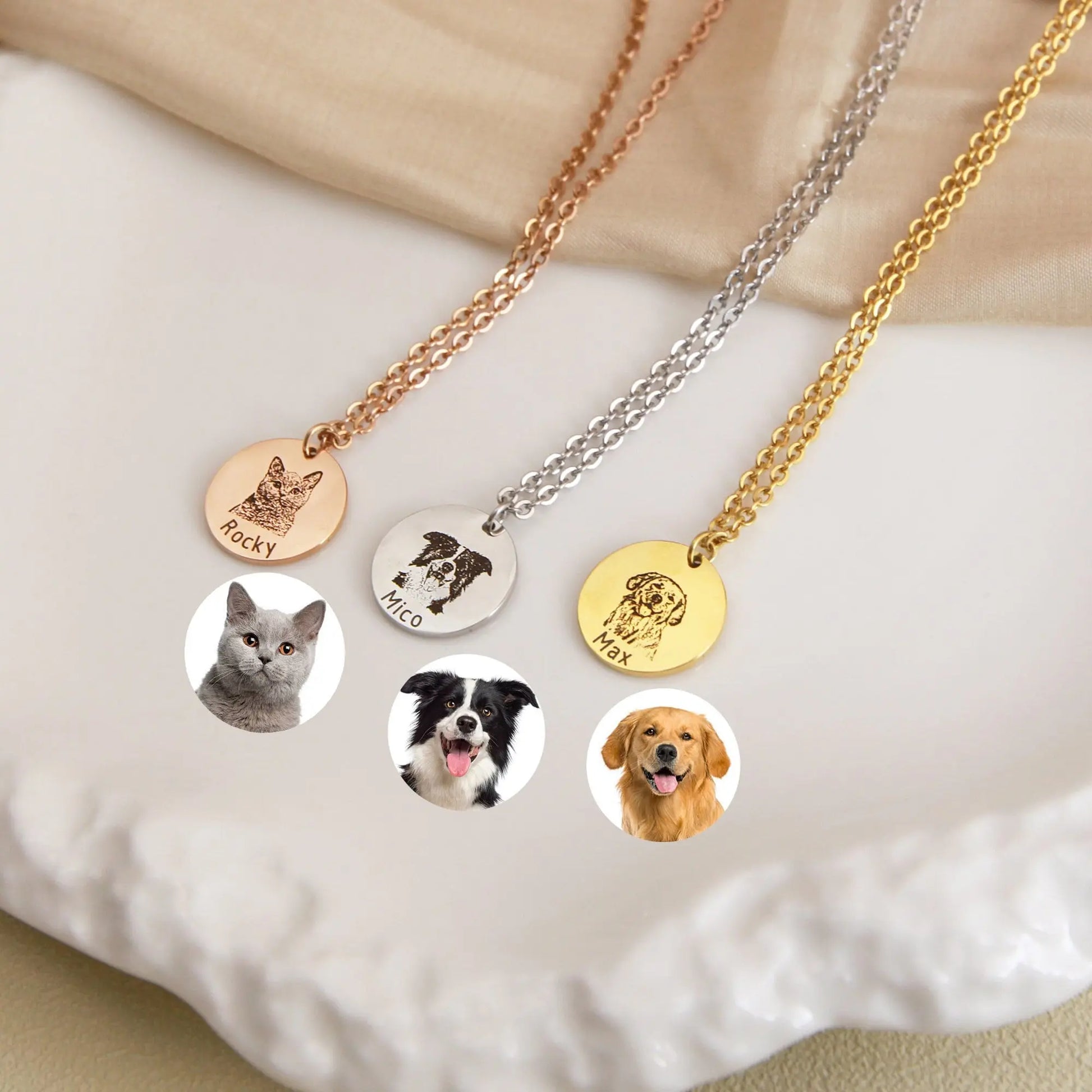 Personalized Pet Face Necklace Printsforpet