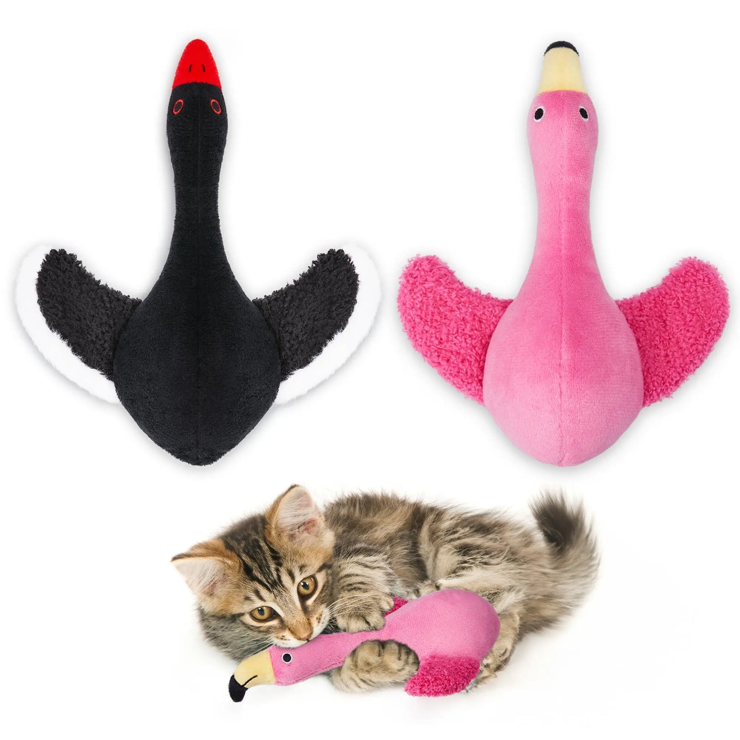 Catnip Bird Cat Toys, 2 Pcs Crinkle Sound Toys Soft and Durable - Printsforpet