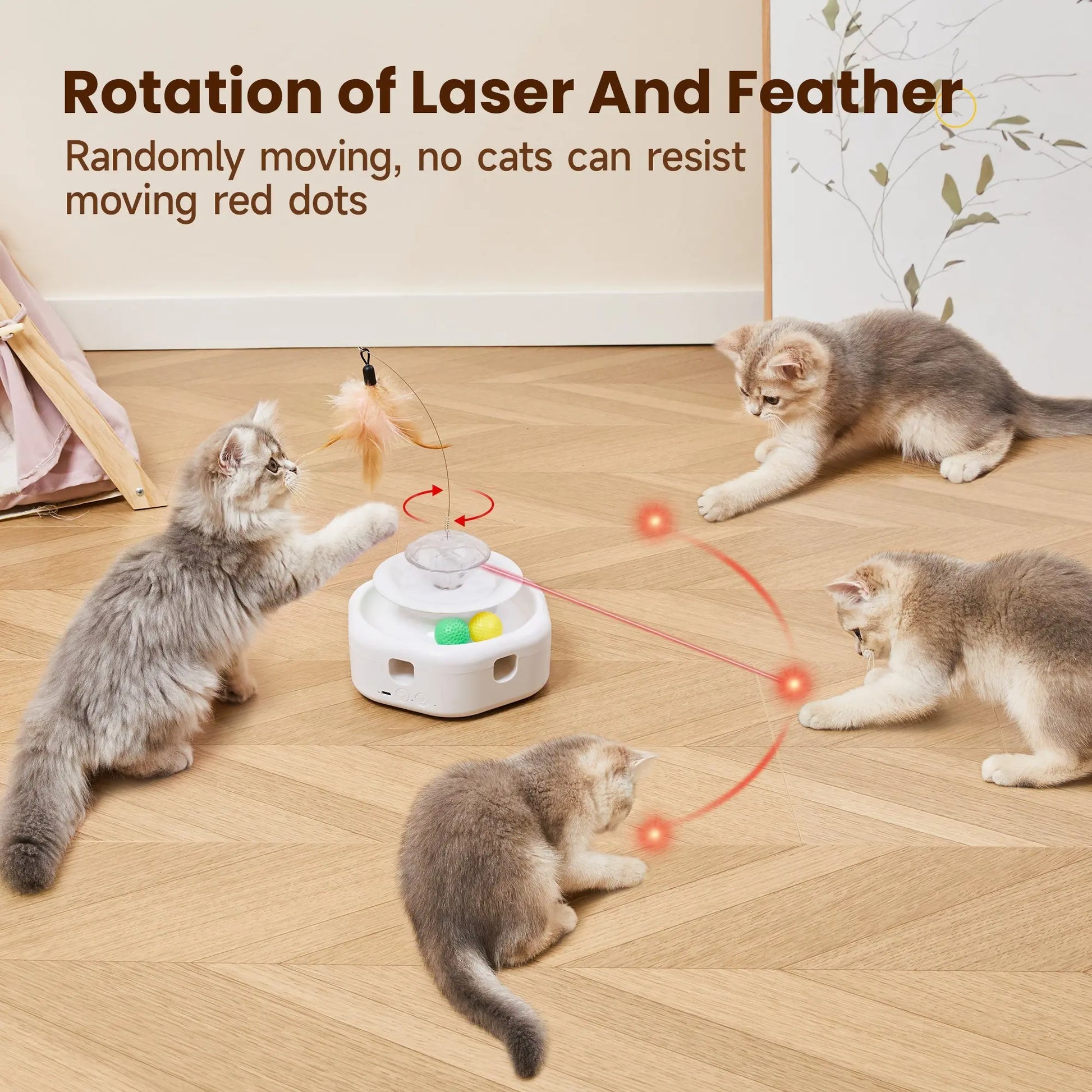 4-in-1 Interactive Cat Laser Toys - Printsforpet