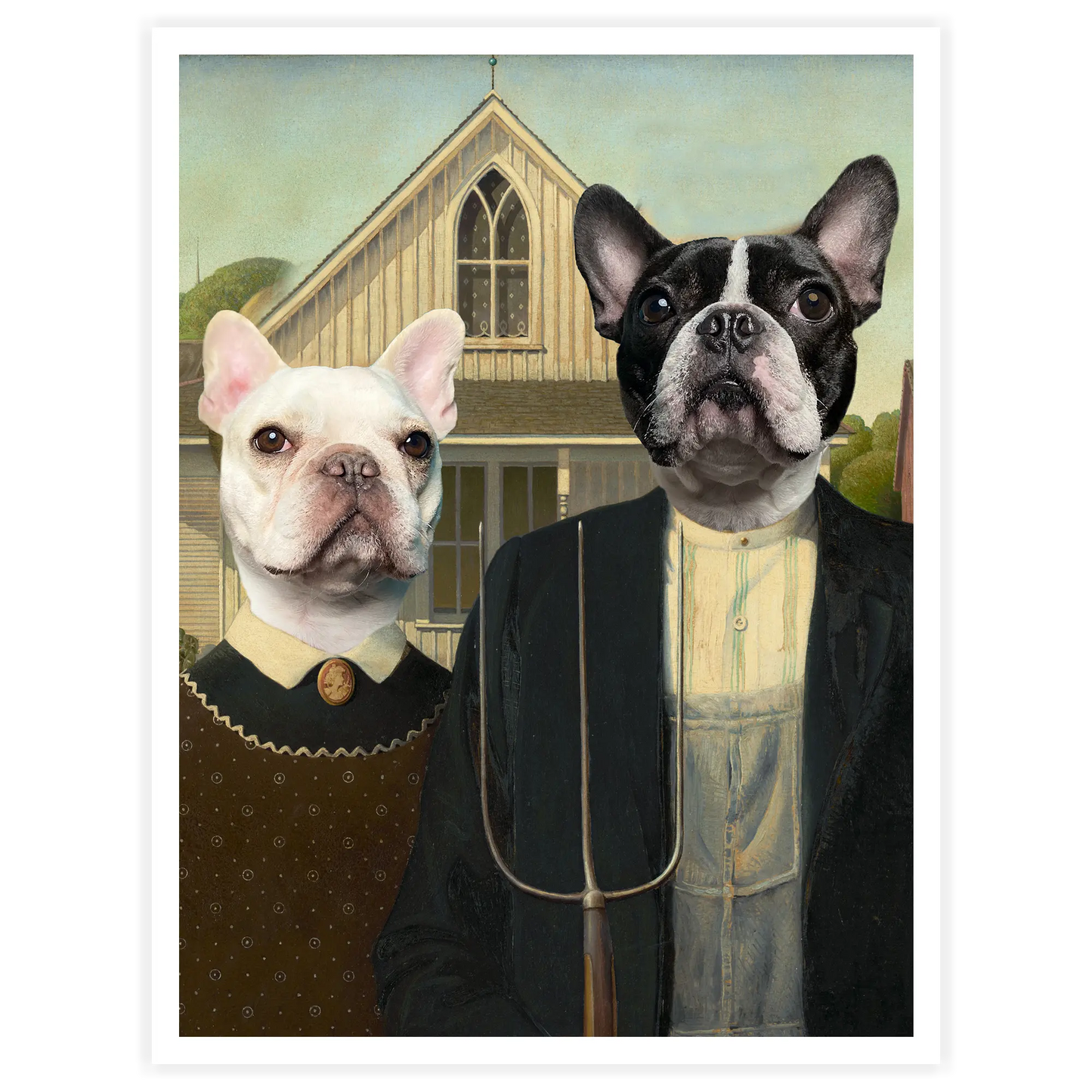 American Gothic - Personal Custom Vintage Pet Portrait - Printsforpet