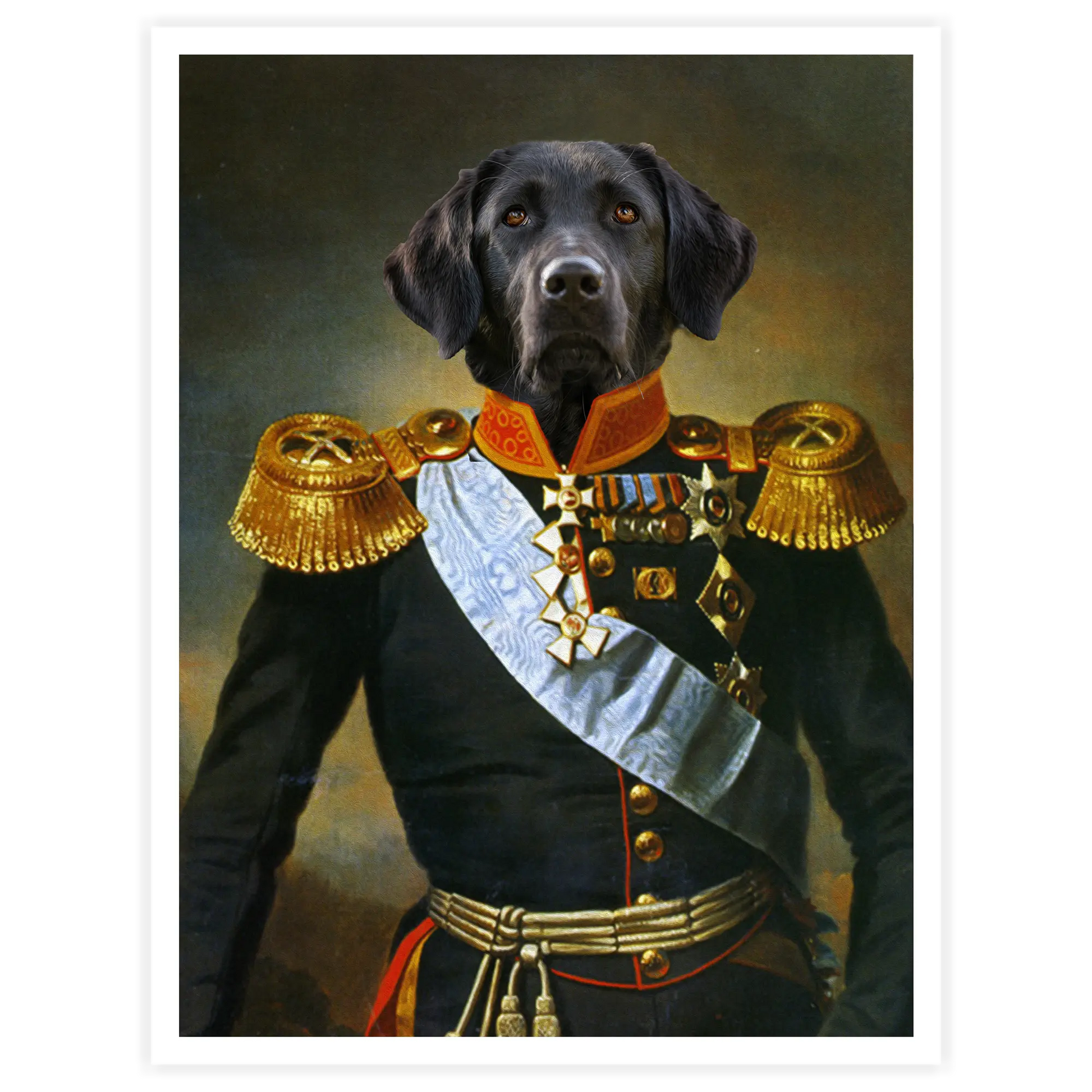 Captain - Personal Custom Vintage Pet Portrait - Printsforpet