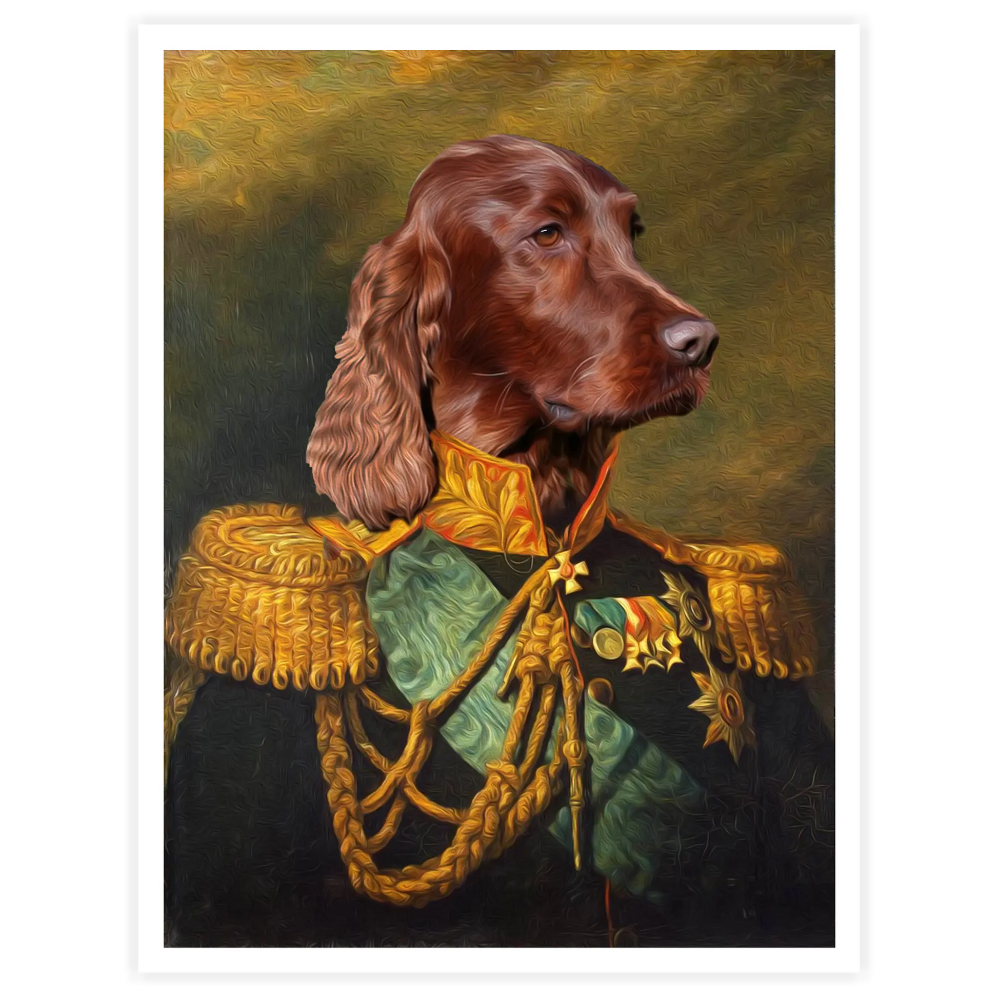 Colonel - Personal Custom Vintage Pet Portrait - Printsforpet