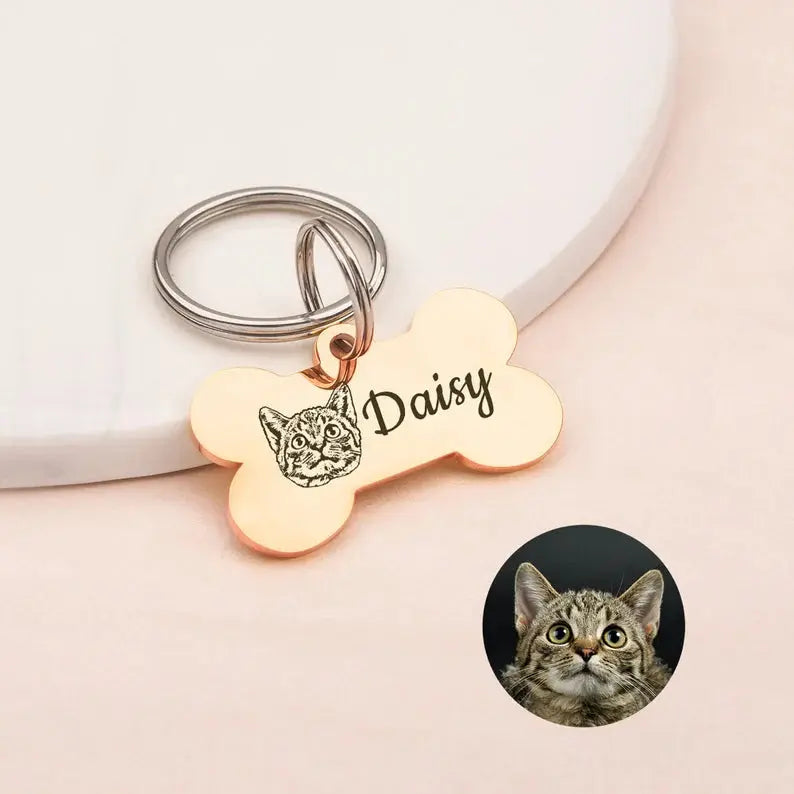 Bone Pet Portrait Keychain Printsforpet