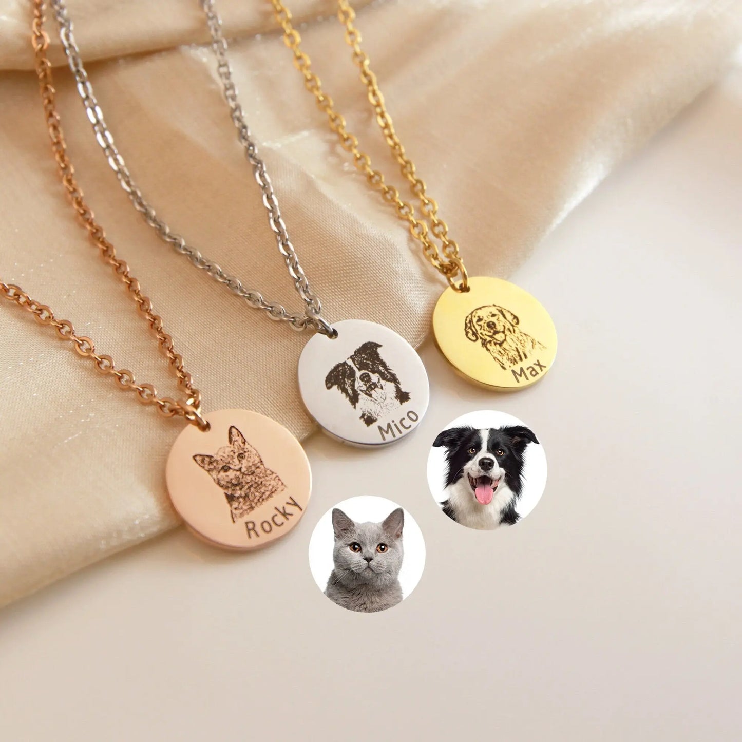 Personalized Pet Face Necklace Printsforpet