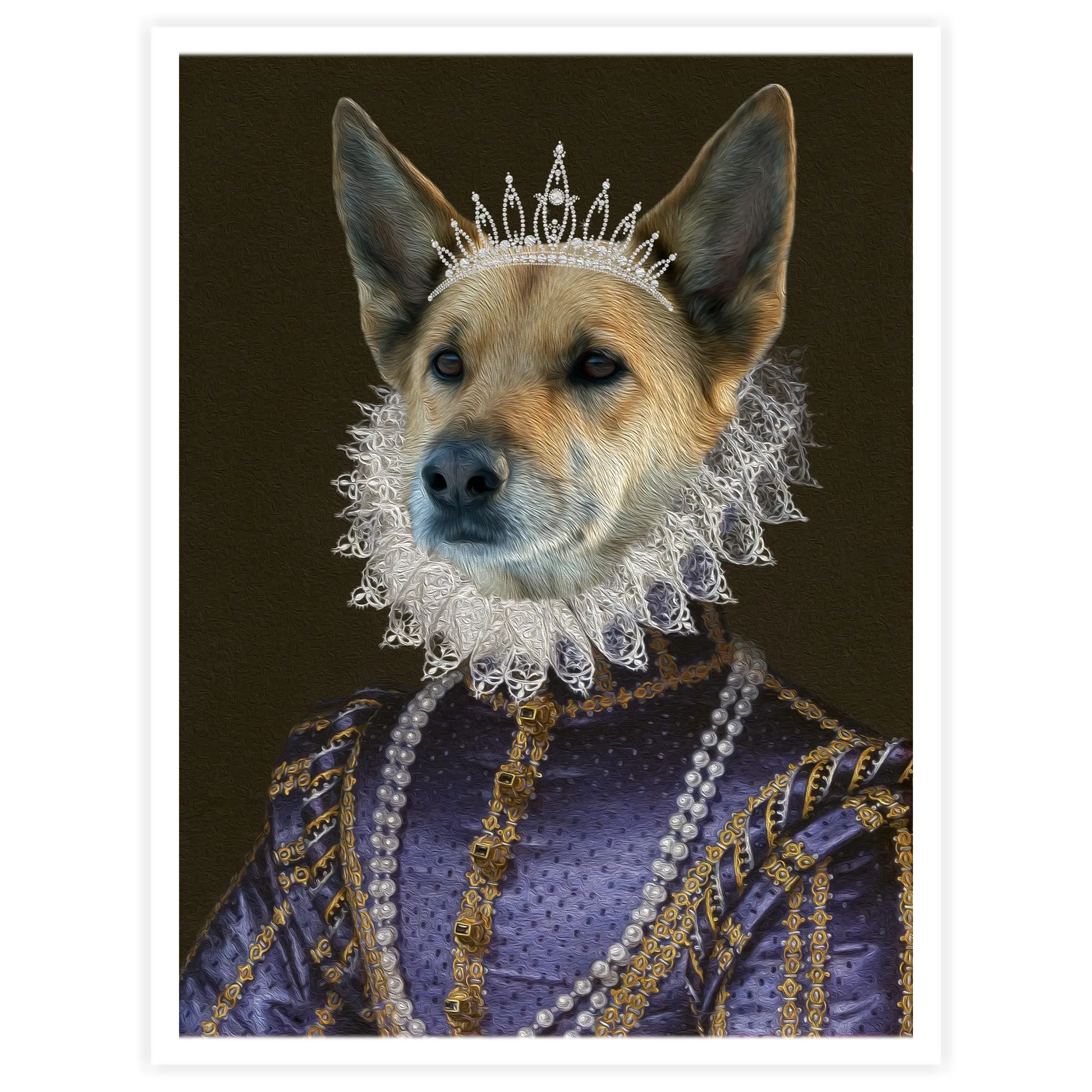 Dame - Personal Custom Vintage Pet Portrait - Printsforpet