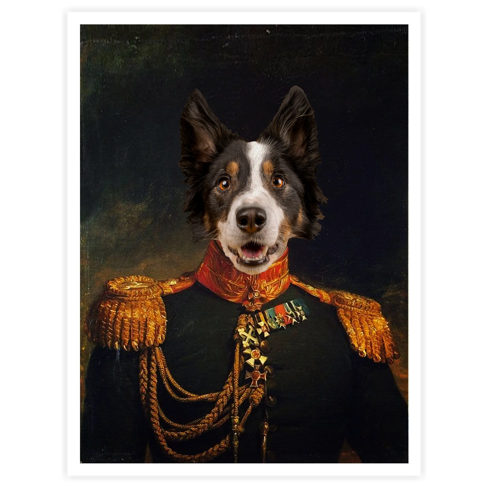 Officer - Personal Custom Vintage Pet Portrait - Printsforpet