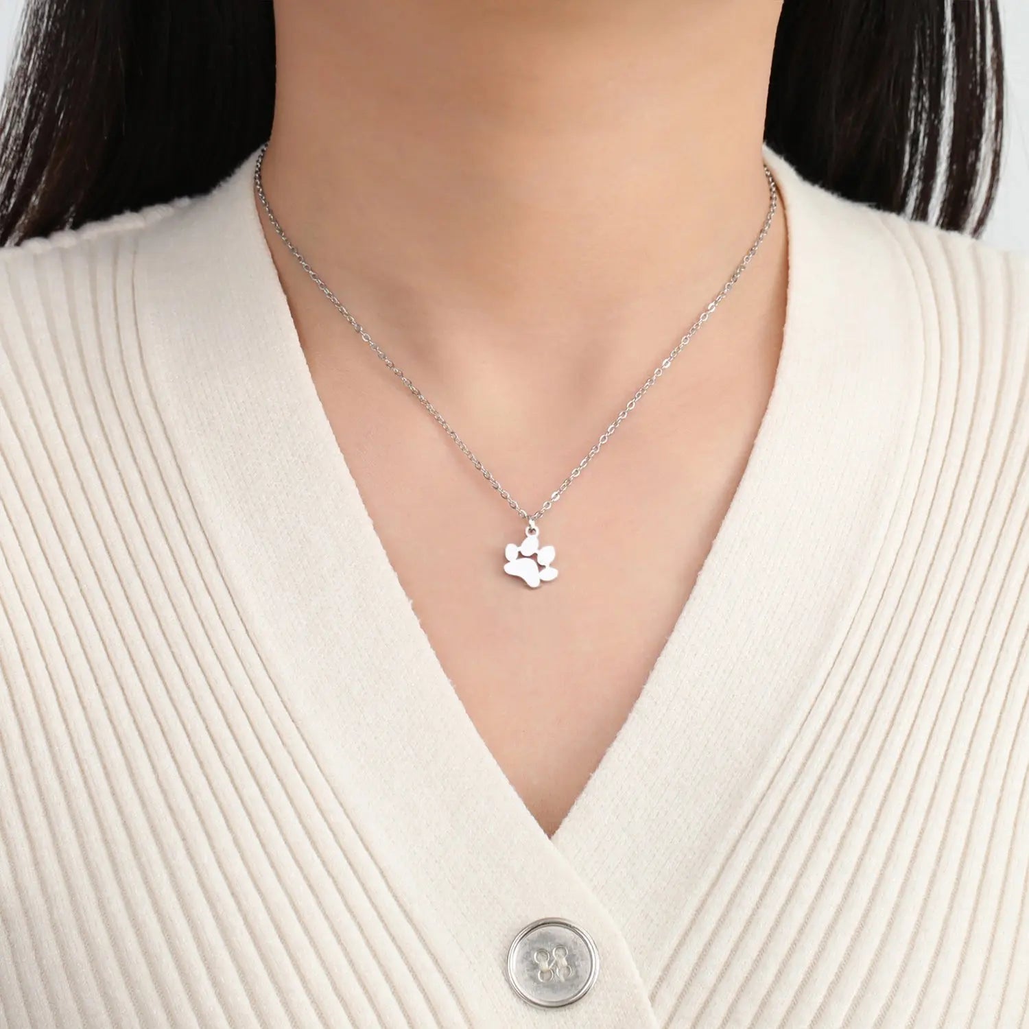 Pet Paw Stamp Necklace Printsforpet