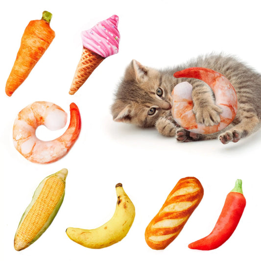 Cat Toys Days of The Week Food Style Catnip Toys 7Pcs - Printsforpet