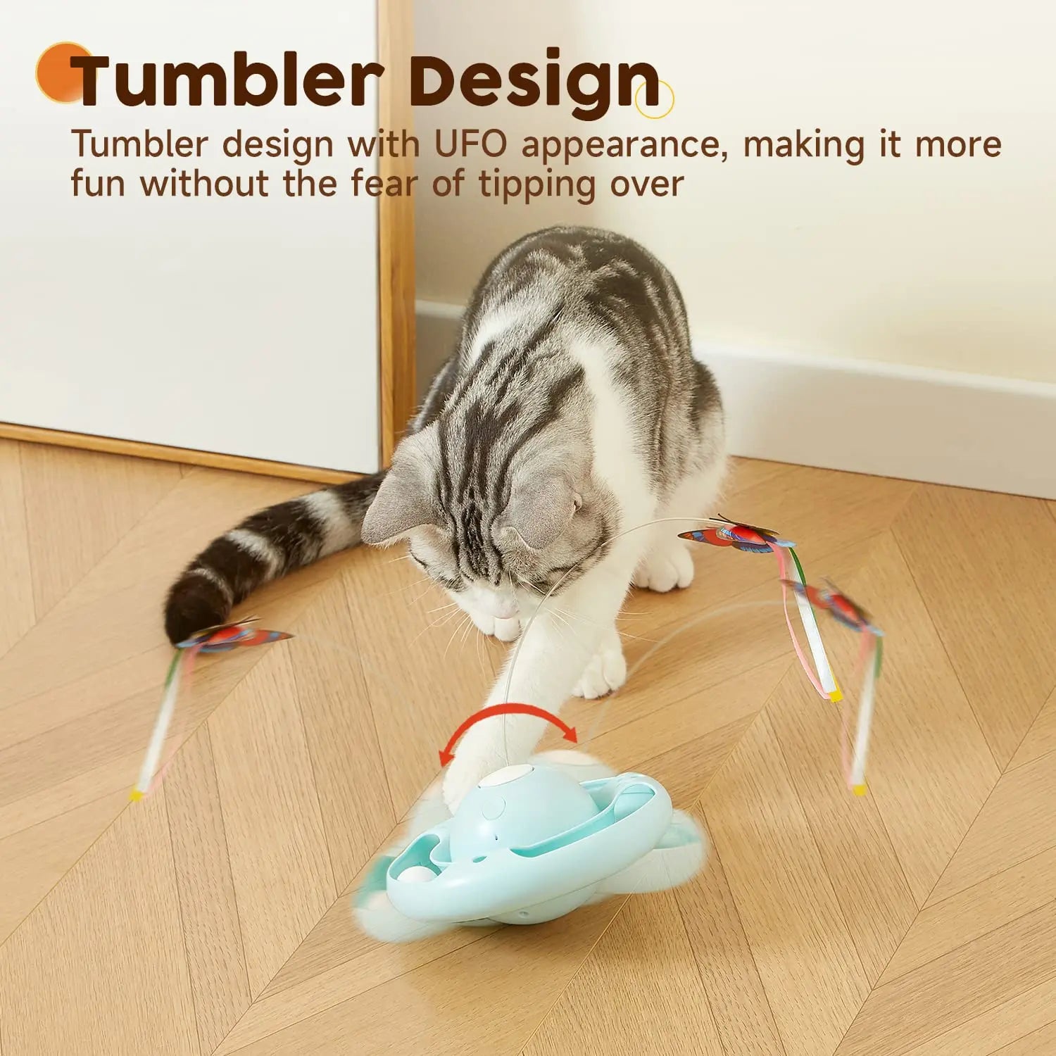 Cat Toys Tumbler Smart Interactive Electronic Kitten Toy - Printsforpet