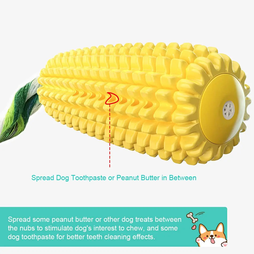 Dog Squeaky Chew Toy for Aggressive Chewers (Corn Shaped) - Printsforpet