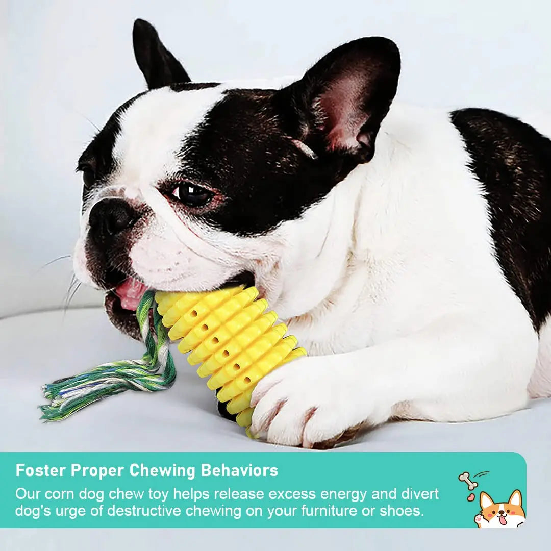 Dog Squeaky Chew Toy for Aggressive Chewers (Corn Shaped) - Printsforpet