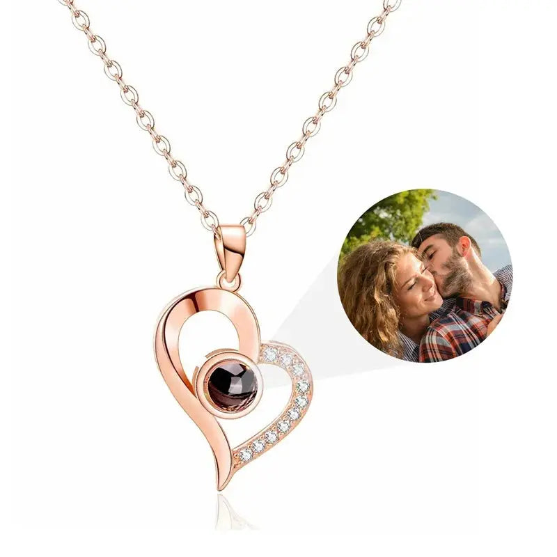 Custom Photo Projection Necklace With Picture Inside Love Projection Printsforpet