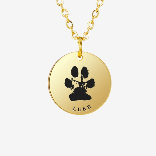 Custom Actual Paw Print Necklace Printsforpet