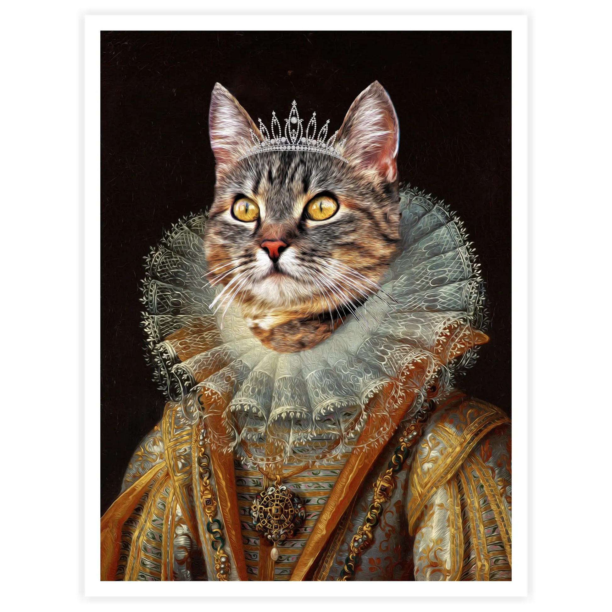 Queen - Personal Custom Vintage Pet Portrait - Printsforpet