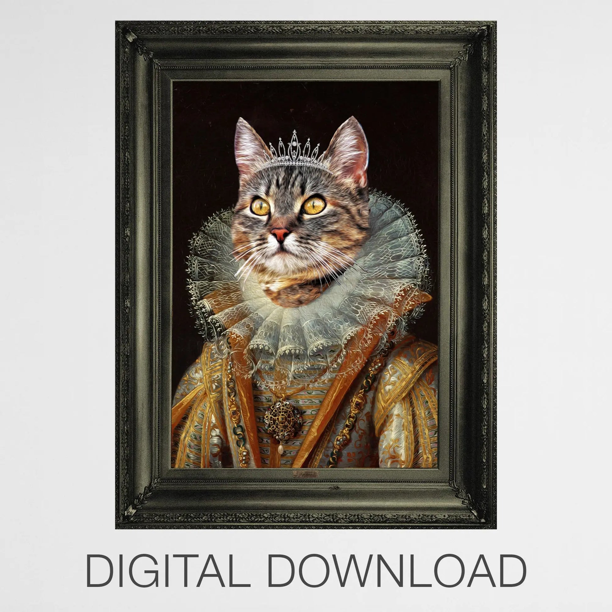 Queen - Personal Custom Vintage Pet Portrait - Printsforpet