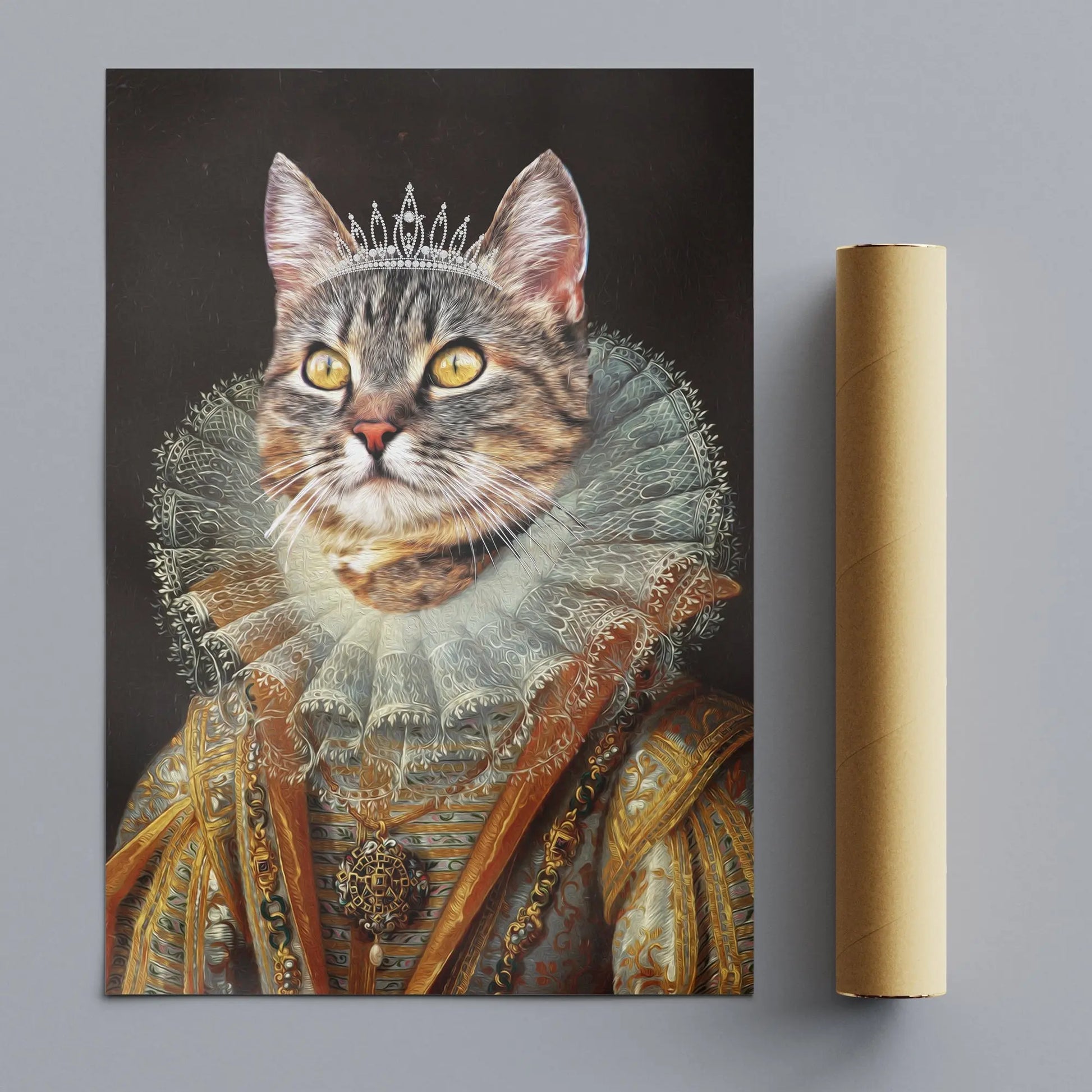 Queen - Personal Custom Vintage Pet Portrait - Printsforpet